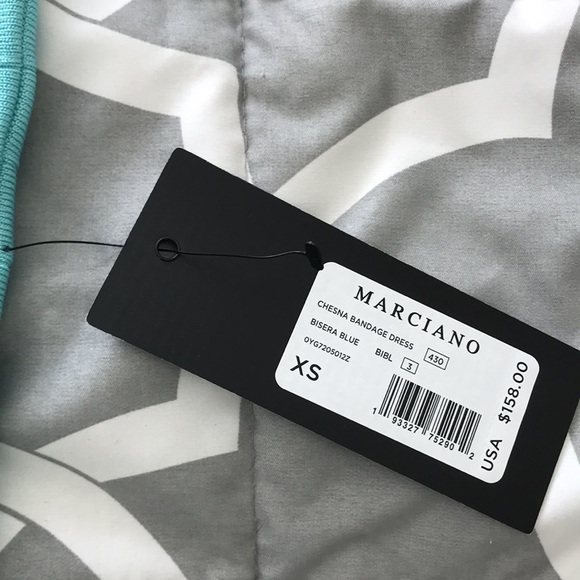 Marciano Chesna Bandage Dress Bisera Blue XS NWT - Picture 2 of 8